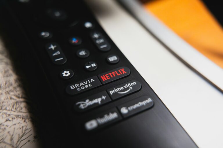 Anime streaming app interface remote control family watching