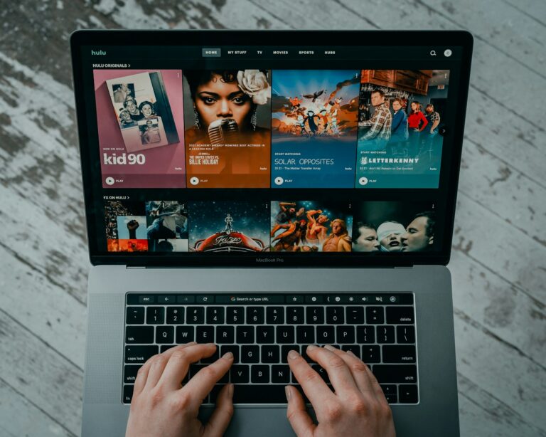Person browsing streaming service