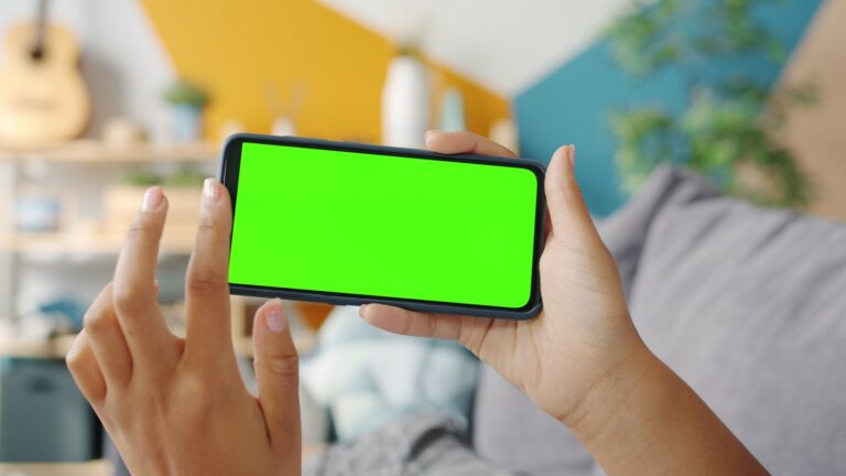 Phone screen video editing app hands
