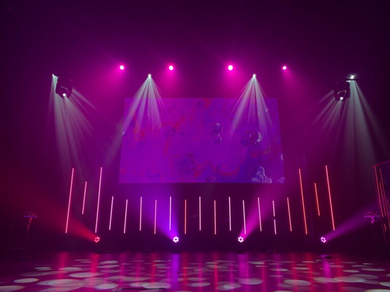 Pop artists collaboration stage lights