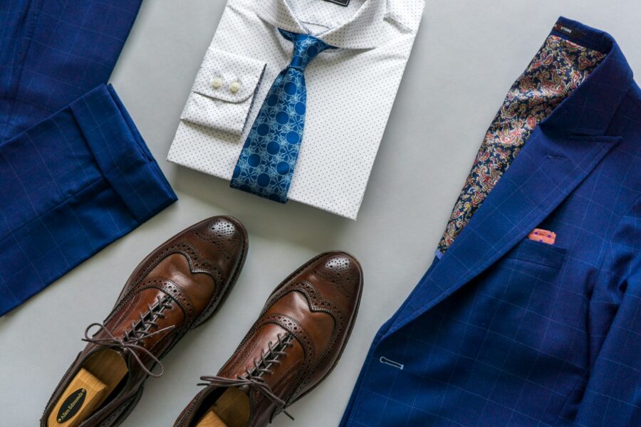 Creative professional wardrobe flatlay