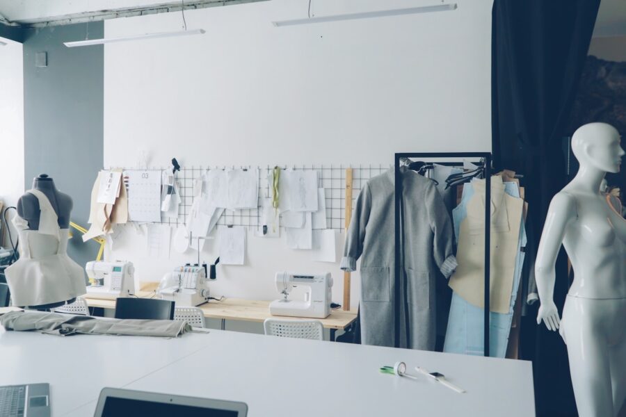 Costume design studio racks mannequins
