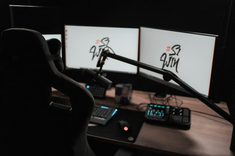 Game developer studio concept art monitors