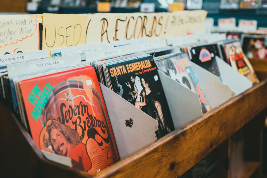 Vinyl record collection