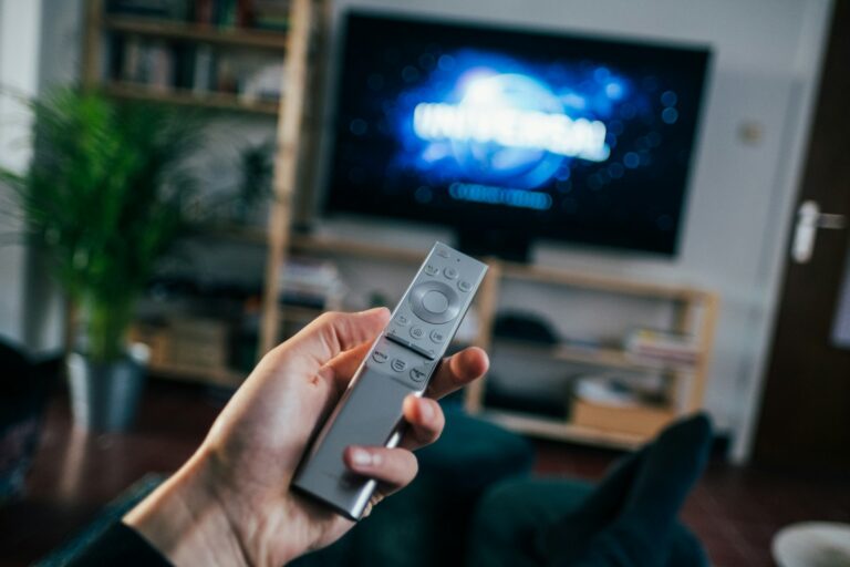 Cozy living room couch television remote detail