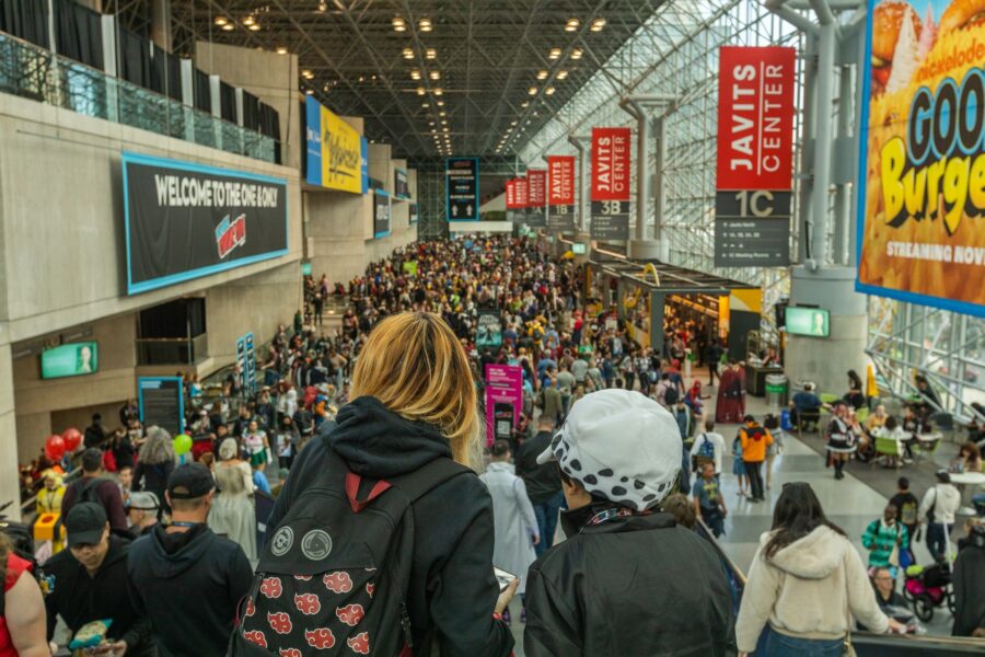 Crowded comic convention