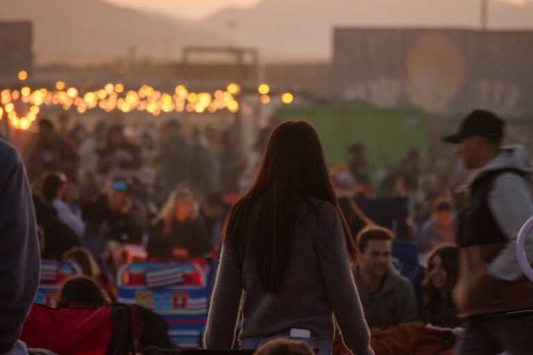 Music festival crowd