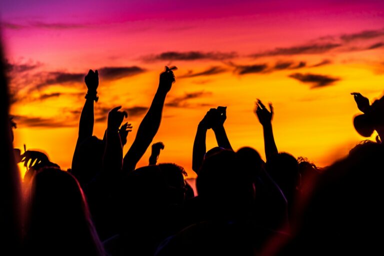 Music festival crowd