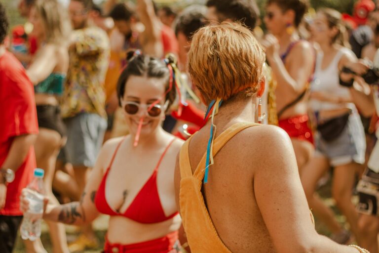 Crowded music festival