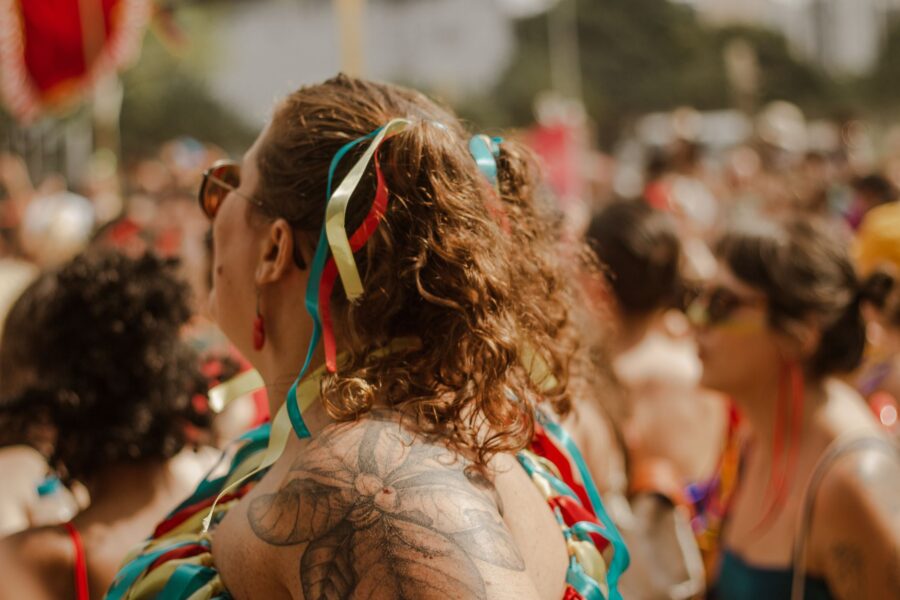 Crowded music festival