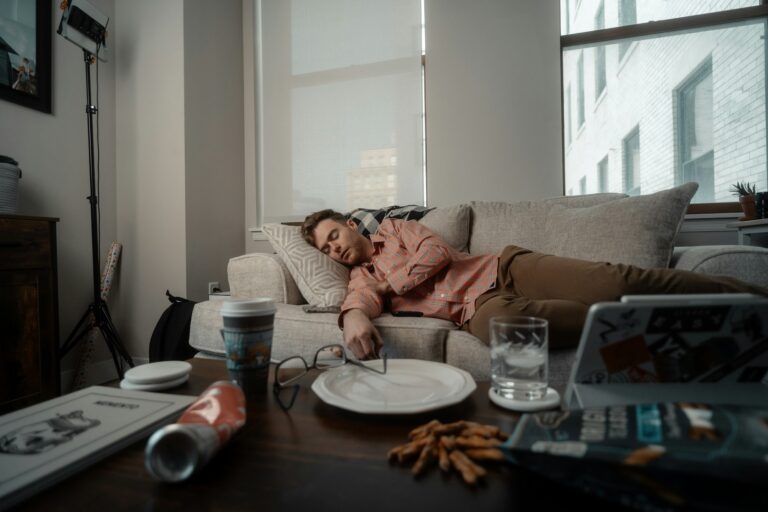 Woman eating snack
