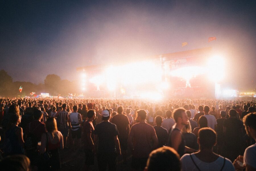 Music festival crowd
