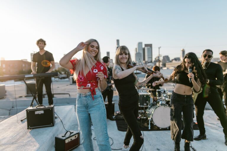 Small band performing
