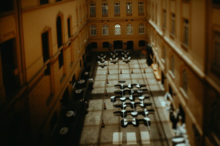 Playing outdoor courtyard