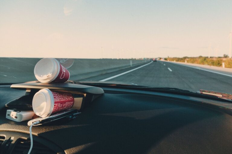 Highway sunset car