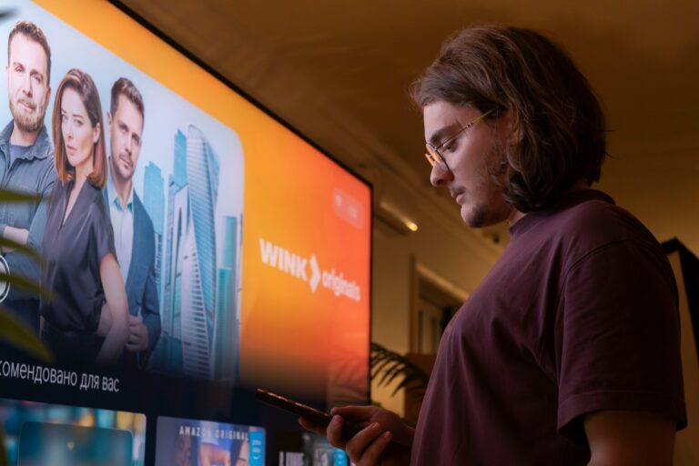 Person browsing streaming