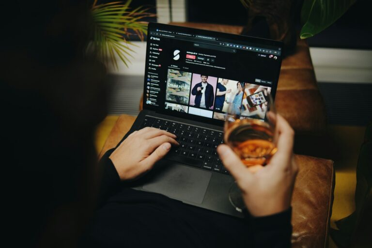 Person browsing streaming