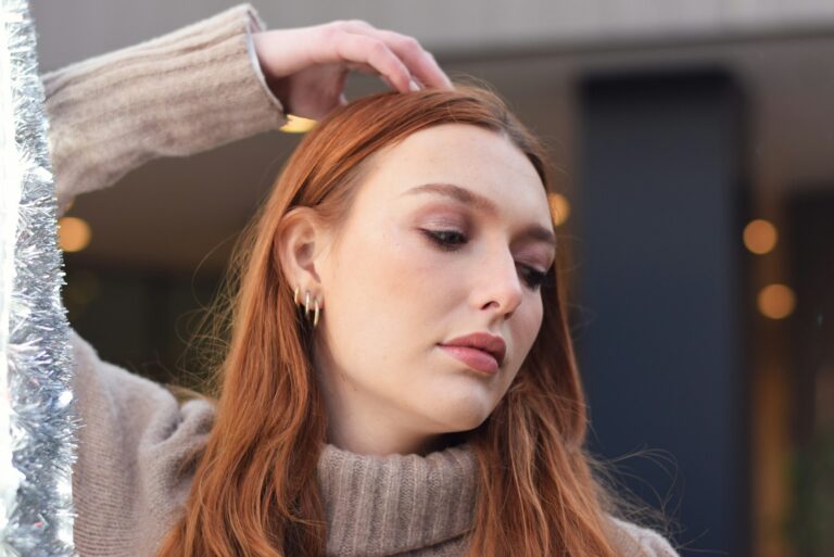 Gold hoop earrings