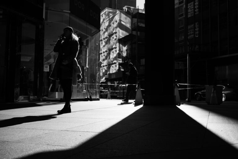 Woman monochrome outfit