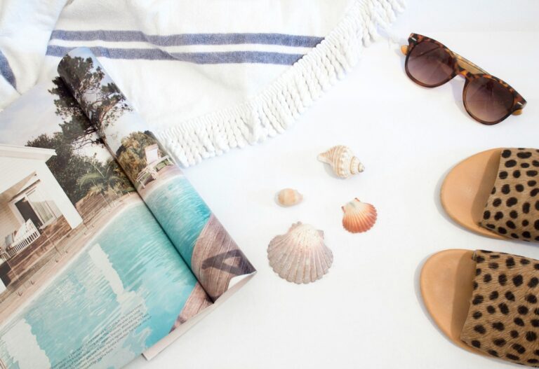Flatlay colorful accessories