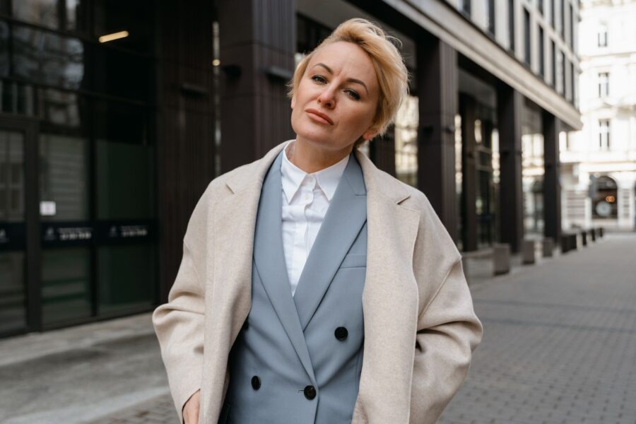 Woman wearing bold