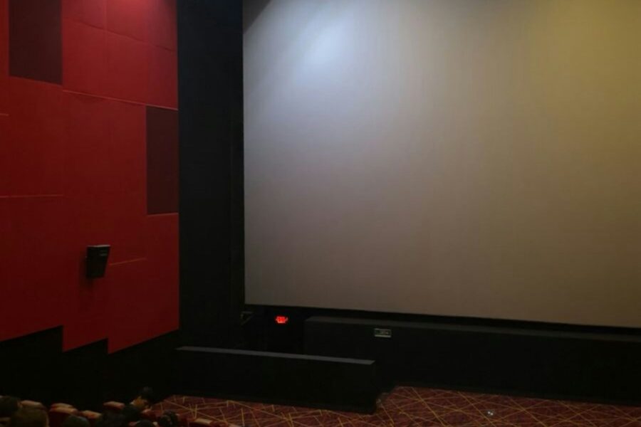 Crowded movie theater