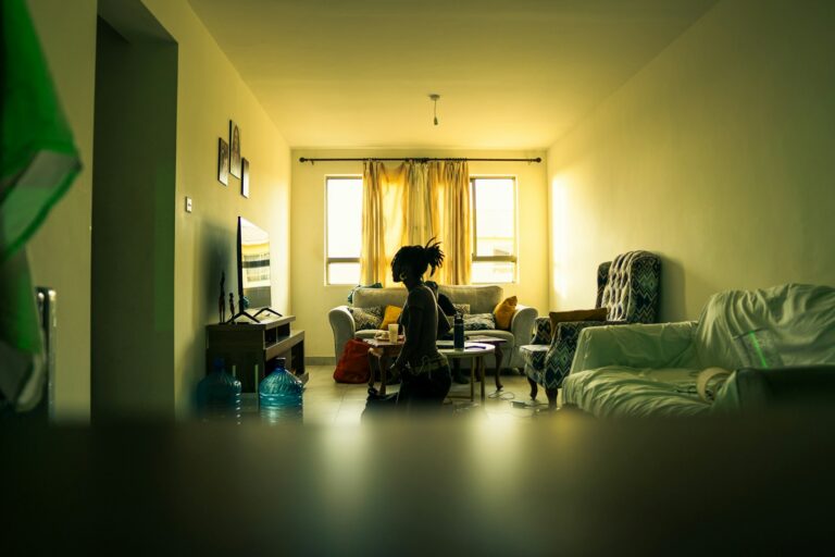 Person watching laptop