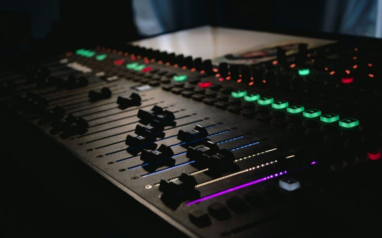 Music producer mixing
