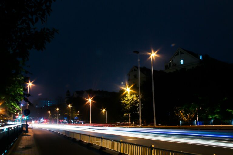Night highway car