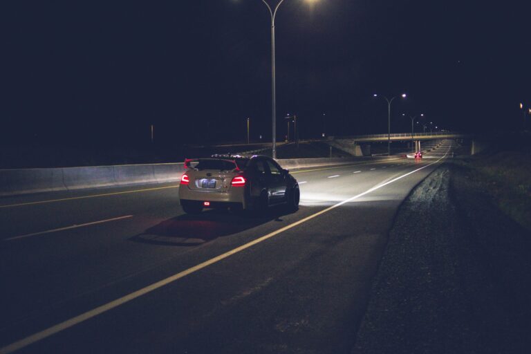 Night highway car