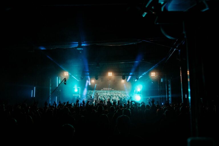 Concert stage crowd