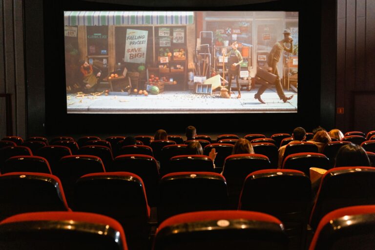 Movie theater crowd music performance screen film director